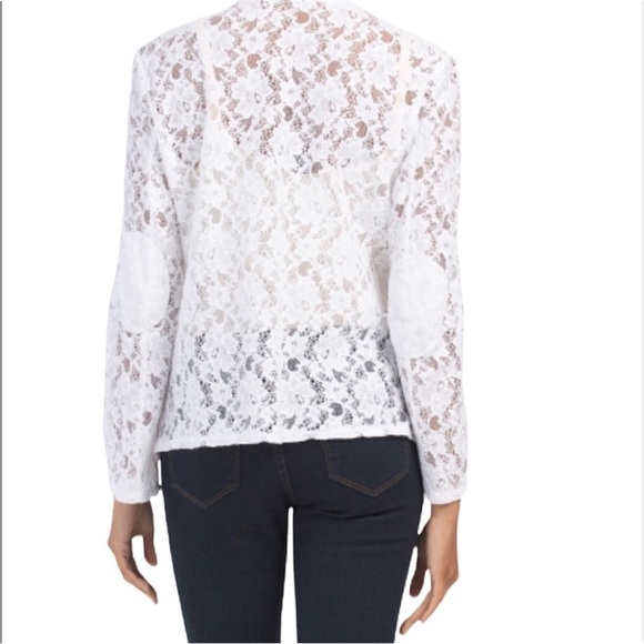 Contessa Teresa Linen and Lace Blazer Jacket Boho Shabby Chic White Small NEW - Picture 2 of 14